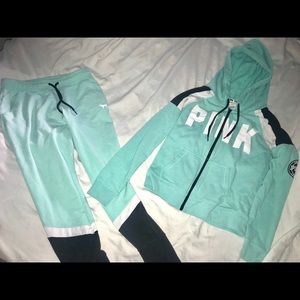 Victoria’s Secret Pink hoodie jogger tracksuit set